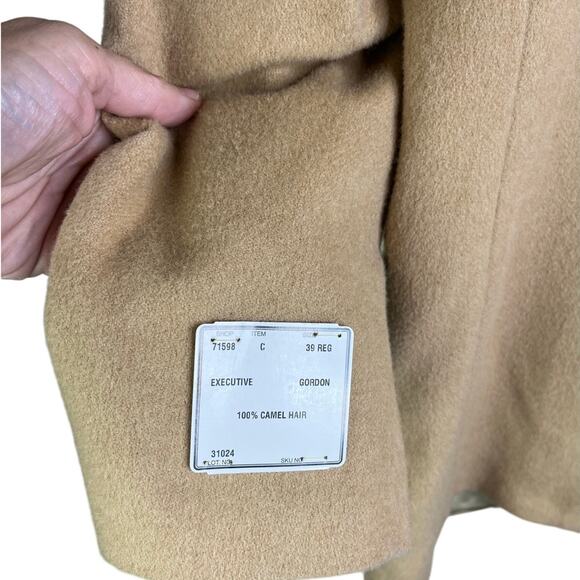 Jos A Bank Blazer Mens 39 Reg Tan Executive Collection 100% Camel Hair NWT - Picture 9 of 10